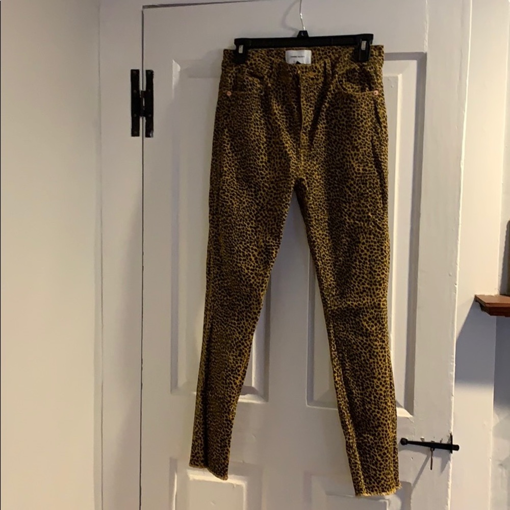Current Elliot leopard jeans